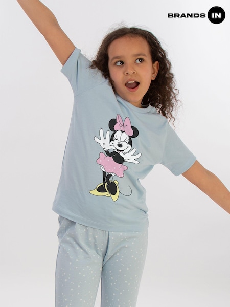 Brands In Blue Baby Disney Minnie Mouse Pose Stars100% Cotton Pyjamas (AU2465) | £22