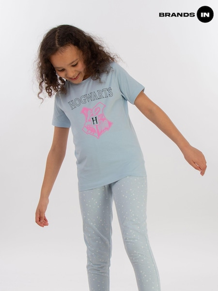 Brands In Blue Baby Girls 100% Cotton Harry Potter Crest Blue Stars Pyjamas (AU2466) | £22