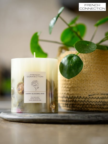 French Connection Botanical Infused Cherry Blossom Rose Candle 660G (AU2520) | £25