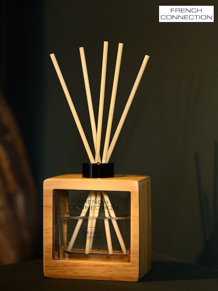 French Connection Natural Wooden Surround Orange Ginger Reed Diffuser 100ML (AU2528) | £20