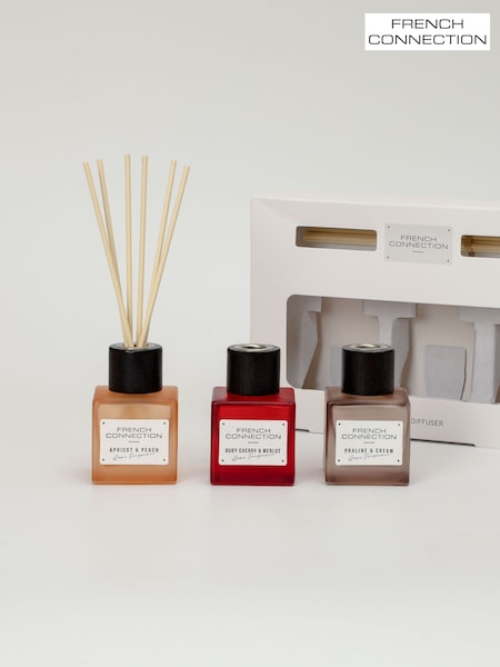 French Connection Square Range Trio of Reed Diffusers Gift Set 3 X 50G (AU2531) | £18