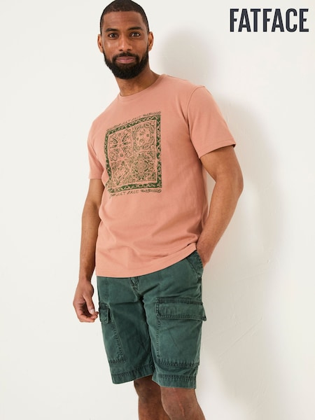 FatFace Dusky Pink Tile Print Tshirt (AU2568) | £28