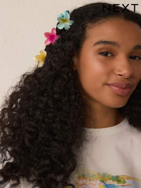 Multi Coloured Mini Flower Hair Clips 3 Pack (AU2709) | £12.50