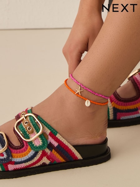 Bright Beaded Anklet Pack (AU2712) | £10