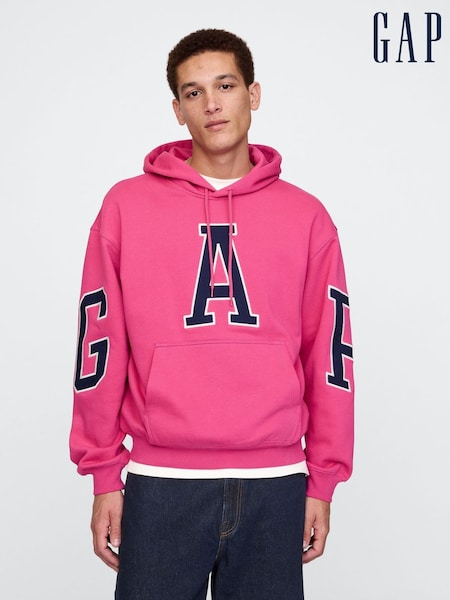 Gap Pink Heavyweight Logo Hoodie (AU2795) | £63