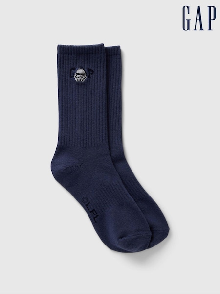 Gap Blue Adults Star Wars Logo Crew Socks (AU2845) | £8
