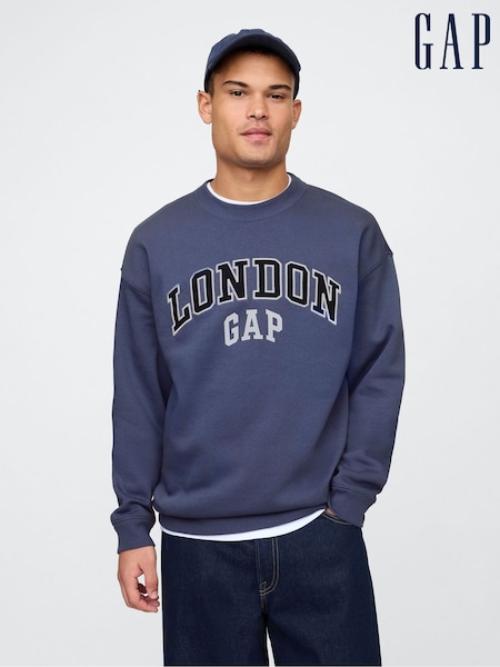 Gap Blue London Logo Crew Neck Sweatshirt (AU2862) | £24
