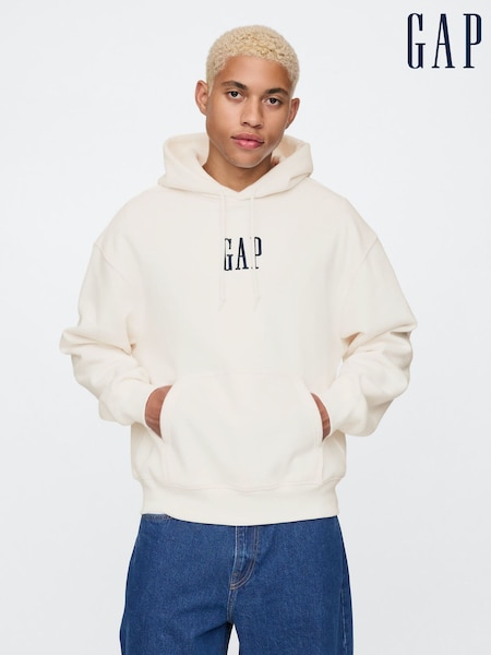 Gap White Vintage Soft Logo Hoodie (AU2866) | £31