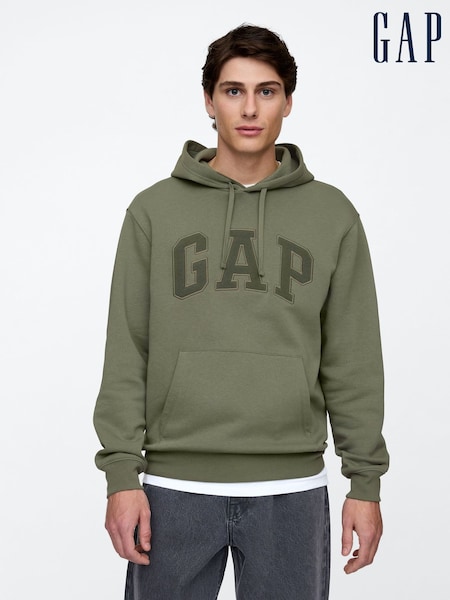 Gap Khaki Green Pullover Arch Logo Hoodie (AU2880) | £35