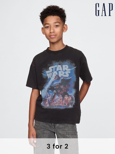 Gap Black Darth Vader Star Wars Graphic T-Shirt (4-13yrs) (AU2913) | £35