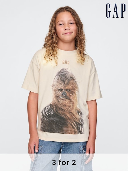 Gap Beige Chewbacca Star Wars Graphic T-Shirt (4-13yrs) (AU2951) | £35