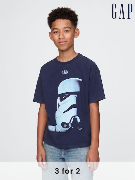 Gap Navy Blue Stormtrooper Star Wars Graphic T-Shirt (4-13yrs) (AU2954) | £35