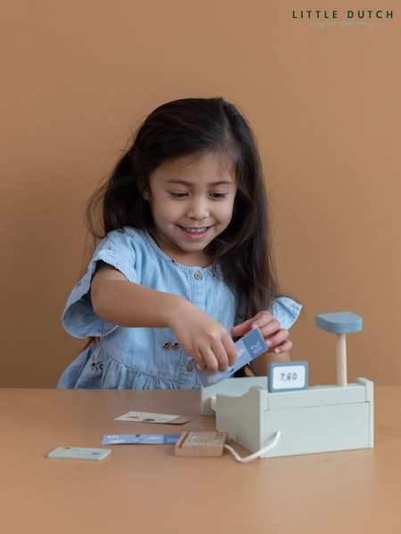 Little Dutch Multicolour Wooden Toy Cash Register with Scanner FSC (AU3057) | £21