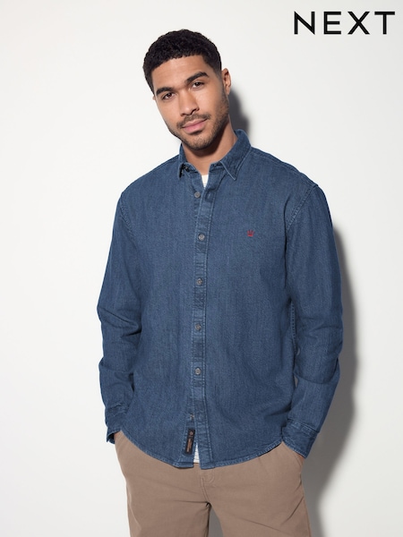 Blue Long Sleeve Denim Shirt (AU3148) | £35