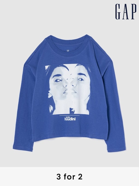 Gap Blue Dua Lipa Graphic Boxy T-Shirt (4-13yrs) (AU3520) | £25