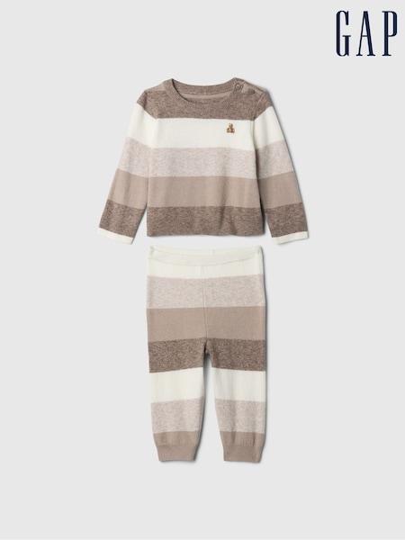 Gap Brown CashSoft Striped Jumper and Joggers Set (Newborn-24mths) (AU3552) | £24
