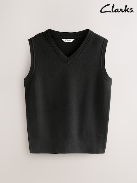 Clarks Black Unisex Knitted School Tank Top (AU3586) | £8 - £15