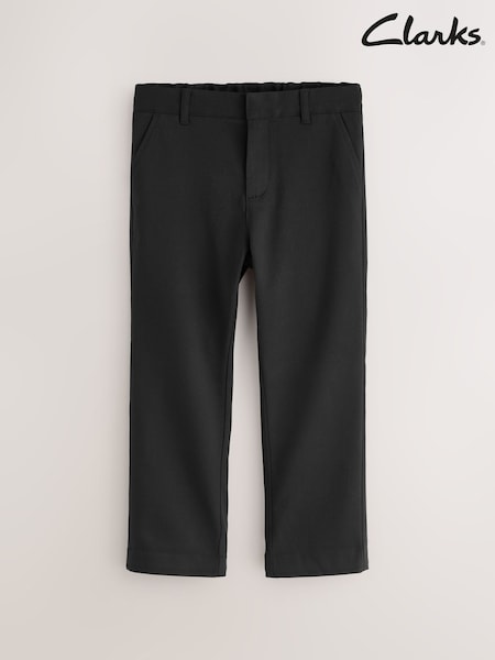 Clarks Black Regular Fit Plus Boys Waist School Trousers (AU3643) | £14 - £18