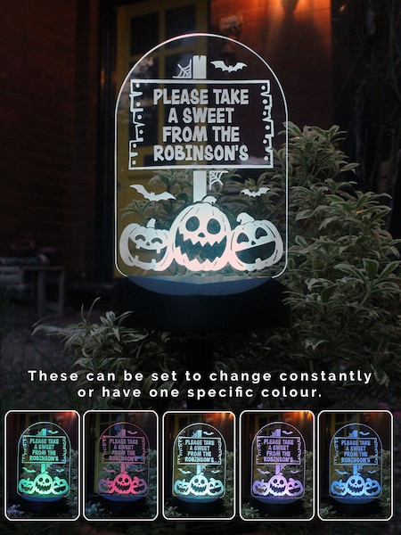 Personalised Pumpkin Patch Halloween Outdoor Solar Light by PMC (AU3682) | £28