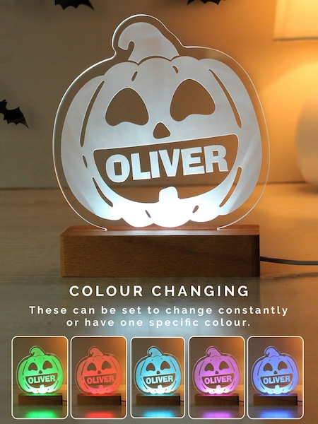 Personalised Pumpkin Outdoor LED Light by PMC (AU3686) | £24
