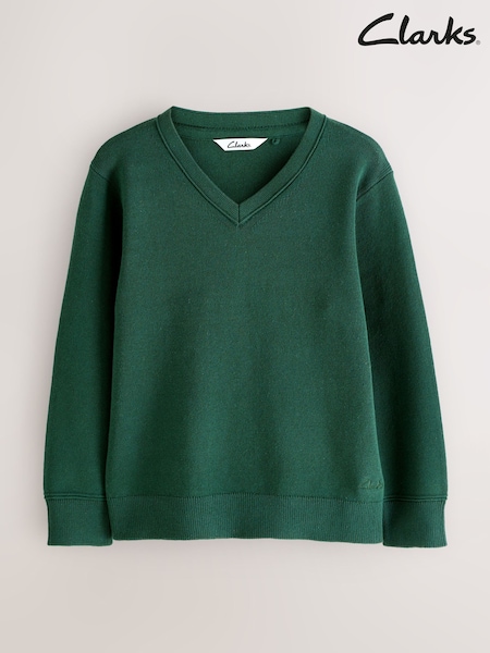 Clarks Green Unisex Knitted School Jumper (AU3696) | £12 - £19