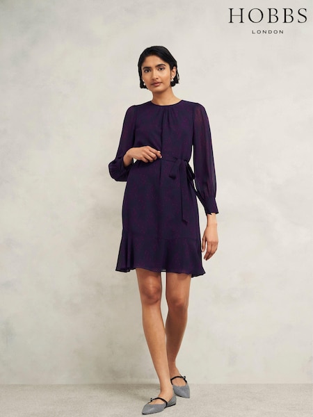 Hobbs Purple Frances Dress (AU3758) | £139