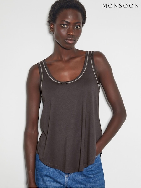 Monsoon Grey Jess Jersey Cami Top (AU3940) | £39