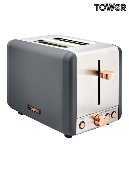 Tower Grey Cavaletto 2 Slice Toaster (AU3980) | £35