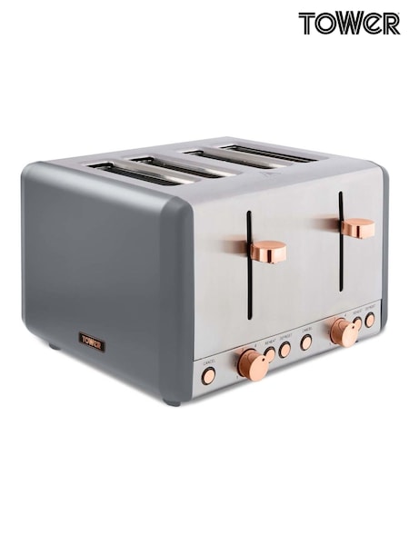 Tower Grey Cavaletto 4 Slice Toaster (AU3984) | £50