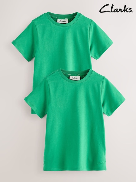 Clarks Green T-Shirts 2 Pack (AU4062) | £10 - £17
