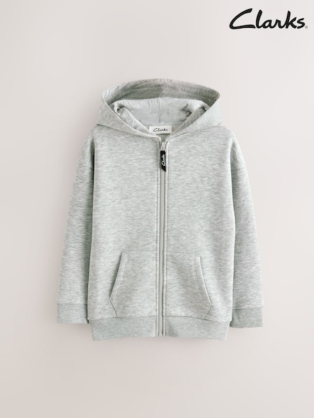Clarks Grey Zip Through Sweat Hoodie (AU4068) | £14 - £21