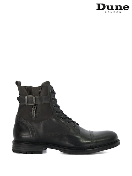 Dune London Grey Call Casual Buckle Detail Ankle Boots (AU4073) | £149