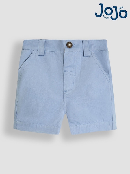 JoJo Maman Bébé Pale Blue Twill Chino Short (AU4229) | £18 - £21