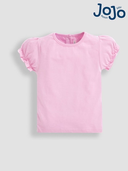 JoJo Maman Bébé Pink Pretty T-Shirt (AU4650) | £11 - £14