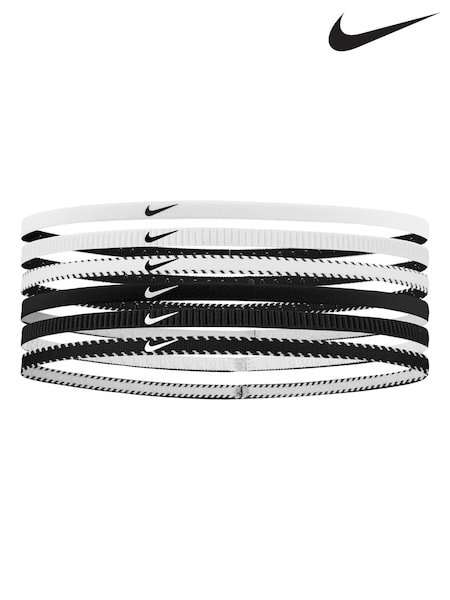 Nike White Slim Flex Classic Headbands 6 Pack (AU4681) | £12