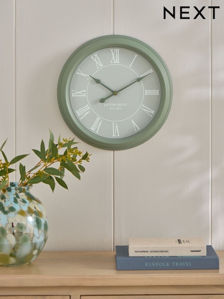 Sage Green Two Tone Wall Clock (AU4692) | £36