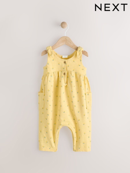 Yellow Lemon Printed Baby Long Leg Rompersuit (0mths-3yrs) (AU4722) | £11 - £13