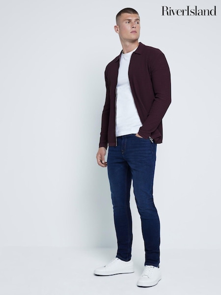 River Island Blue Skinny Fit Stretch Jeans (AU4963) | £35