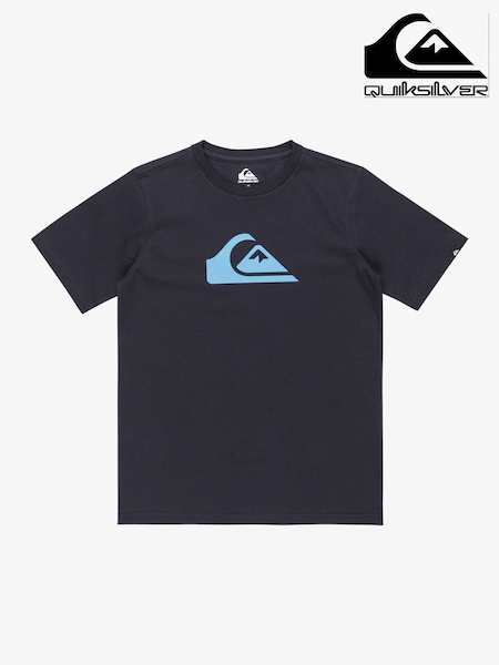 Quiksilver Blue Youth Short Sleeve Surf Logo 100% Cotton T-Shirt (AU4990) | £16