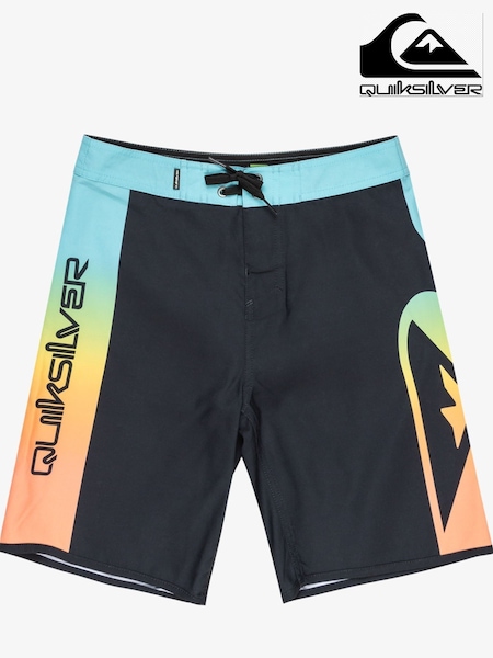 Quiksilver Black Youth Everday Holmes Graphic Logo Swim Shorts (AU4997) | £40