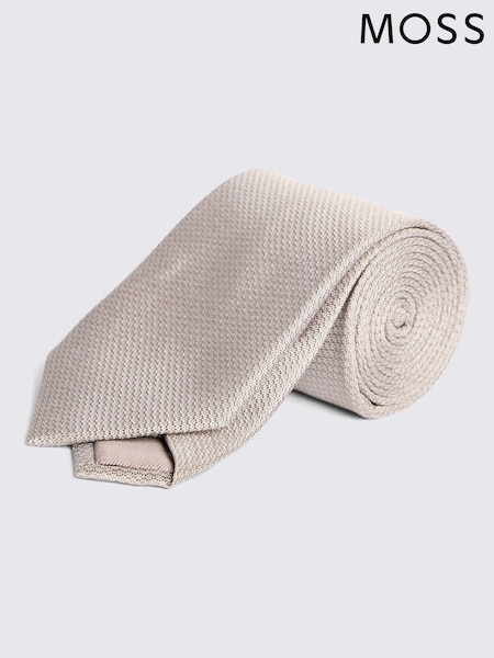 MOSS Yellow Silk Semi Plain Tie (AU5232) | £30