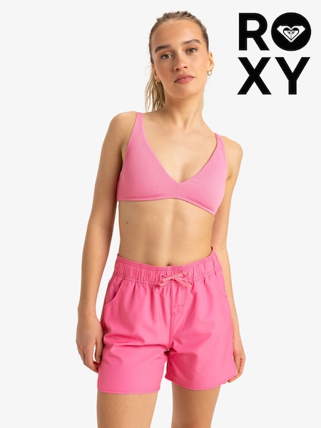Roxy Pink Wave 5 Inch Mid Logo Board Shorts (AU5433) | £45