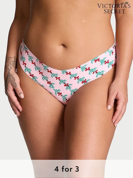 Victoria's Secret Pretty Blossom Pink Mistletoe Thong Knickers (AU5460) | £9