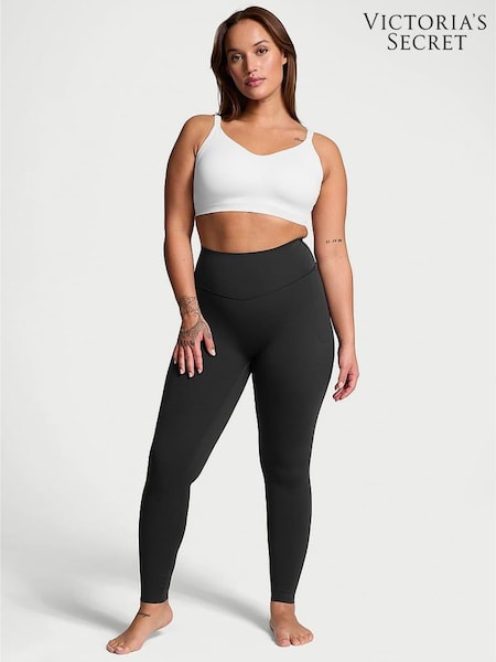 Victoria's Secret Black Elevate™ Low Support Leggings with Side Pockets (AU5466) | £69