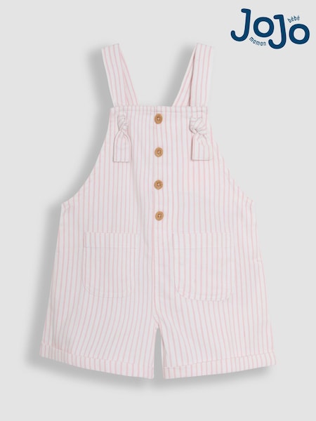 JoJo Maman Bébé Pink Stripe Dungaree (AU5581) | £23 - £26