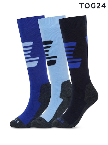 Blue - Regular Tog 24 Glenshee Technical Ski Socks 3 Pack