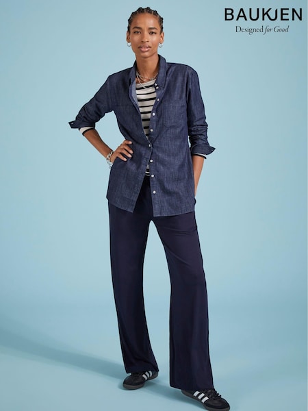 Baukjen Blue Palazzo Trousers (AU5846) | £75