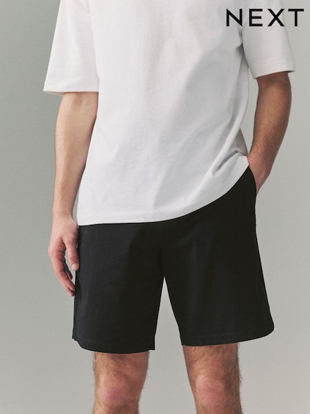 Black Relaxed Fit Stretch Chinos Shorts (AU5991) | £20