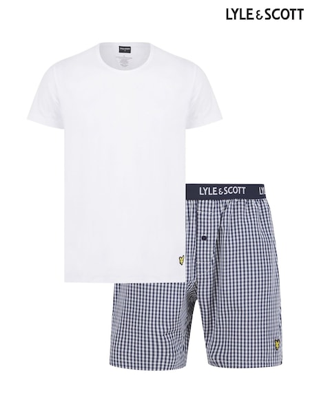 Lyle & Scott Blue Kyle Loungewear Set (AU6050) | £46