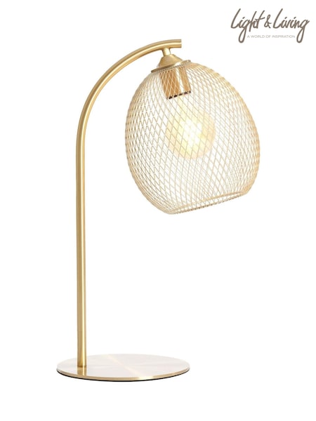 Light & Living Gold Moroc Table Lamp (AU6186) | £101